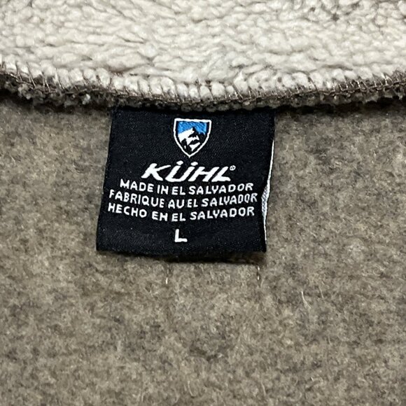 Men’s Kuhl Europa 1/4 Zip Pullover SZ Large Alfpaca Fleece Oatmeal Tan - Picture 8 of 14